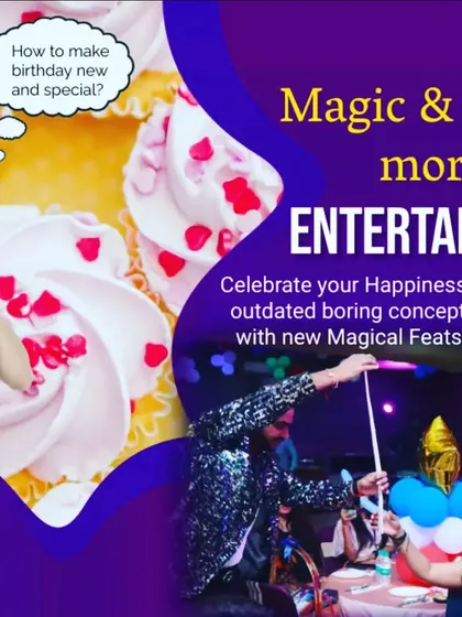 How to make a birthday new and special? Celebrate with magical feats, not outdated concepts. This poster highlights how my entertainment services can elevate any birthday bash.