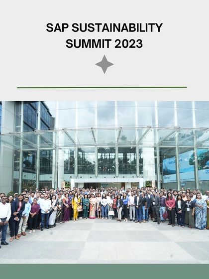 A group photo from the SAP Sustainability Summit 2023. It was inspiring to be among so many sustainable leaders, experts, and social heroes all working towards a greater tomorrow.