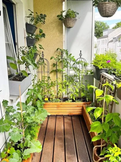 Looking for ideas for your own space? This beautiful balcony garden shows what's possible. I help clients plan and create these kinds of spaces, using a mix of planters, trellises, and custom solutions to make the most of every square foot.