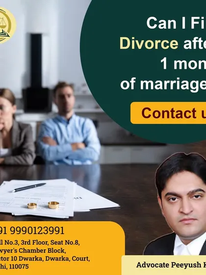 A common question is whether one can file for divorce shortly after marriage. The law has specific conditions for this, and I can provide immediate advice on the legal possibilities and procedures based on your unique circumstances.