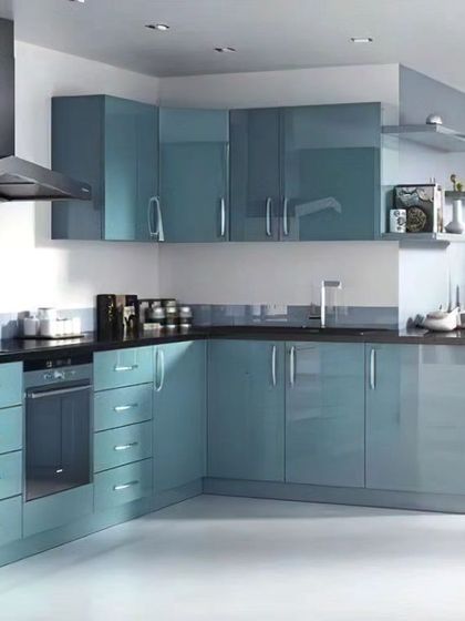 Modular Kitchen - Modular Home Interiors Efficient L-Shaped & U-Shaped Kitchens photo 28