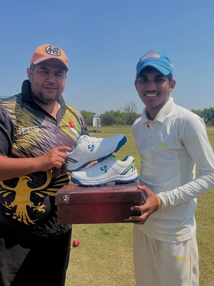 Dheeraj Kumar was named Man of the Match for his exceptional bowling spell. Well done champ.