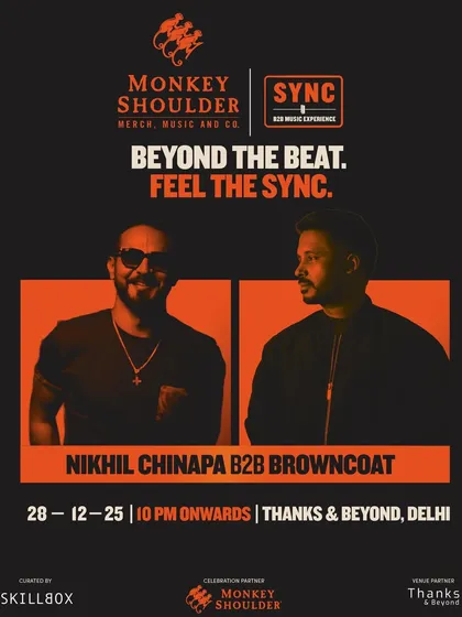 The poster for the Nikhil Chinapa B2B Browncoat SYNC event in Delhi.