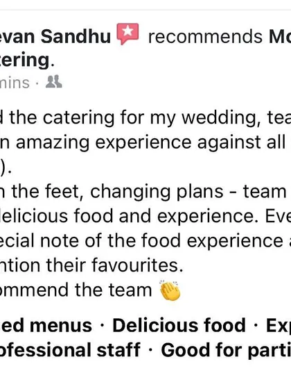 A fantastic review highlighting my team's ability to deliver an amazing experience against all adversities, including rain and storms. We are always prepared to think on our feet.