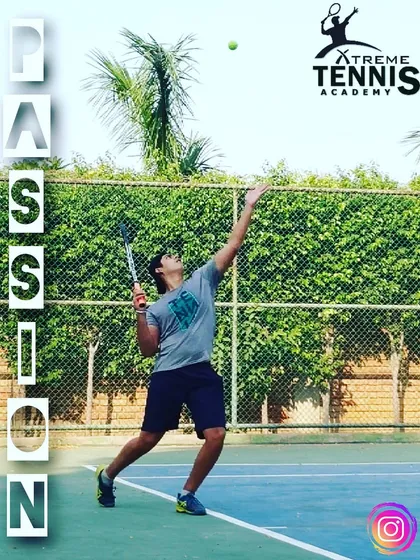 This is the fire I want to see in every player. Passion is what turns dreams into reality on the tennis court. This player is demonstrating a powerful serve, full of intent.