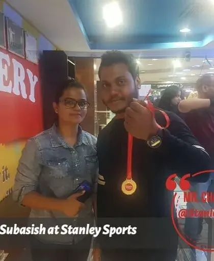 Meet another one of our champions, Mr. Subasish, posing with his friend and his medal. We look forward to hosting them again.