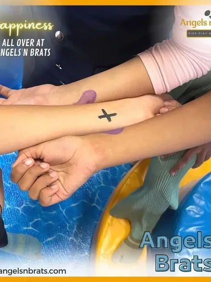 Friends that get tattoos together, stay together. These kids are proudly displaying their matching arm art, a fun bonding activity during a birthday celebration.