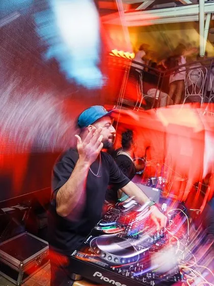 A motion-blur shot celebrating World Music Day. It's all about the music, always.
