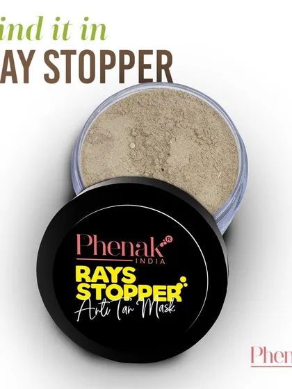 Find the miracle herb Nagarmotha in my Ray Stopper Anti Tan Mask. This ingredient is an Ayurvedic secret for lightening skin and reducing the effects of sun exposure, helping you effectively remove tan.