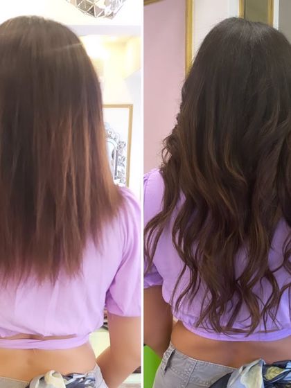 A beautiful transformation adding 22 inches of lightweight, wavy extensions for a natural and comfortable feel with plenty of volume.