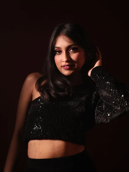A beautifully lit portrait with soft light on my face, creating a sense of intimacy and focus.