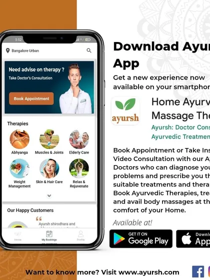 Ready to take the next step? Download the Ayursh app to book a doctor consultation, schedule home massage therapies, and manage your health journey. Expert Ayurvedic care is now available on your smartphone.