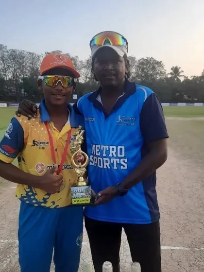Soham Patil, our U-19 strike bowler, rightfully named the 'Best Bowler' in the Goa tournament. He led the attack with skill and aggression.