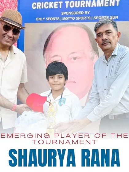 Shaurya Rana, our 'Emerging Player of the Tournament' at the 4th Harcourt Butler Cricket Tournament. His potential is immense.