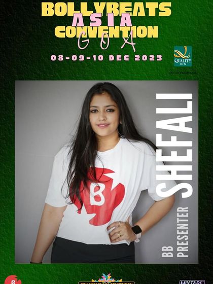 Here's our amazing presenter Shefali, ready to rock the stage at the Goa convention. We bring together a diverse team of instructors to share their unique skills.