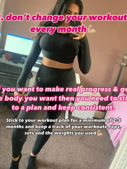 Gym tip: Don't change your workouts every month. To make real progress, you need to stick to a plan for at least 2-3 months and focus on progressive overload.