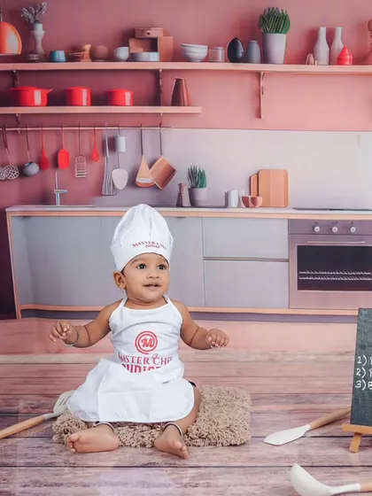 Ready to cook up a storm. This theme is perfect for capturing the playful and curious nature of toddlers.