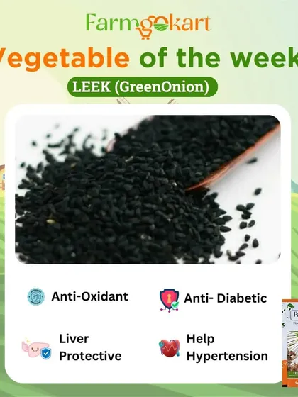 Leeks, or green onions, are another vegetable with amazing health benefits. They are liver-protective and can help with hypertension. Plus, they are very easy to grow from my seeds.
