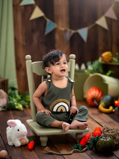 A cute moment from a themed toddler shoot. Even a little cry can make for an authentic and memorable photo, capturing the real emotions of childhood.