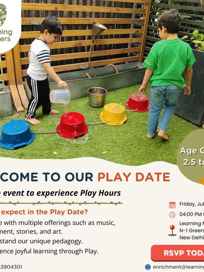 You're invited to our Play Date, an open event to experience our Play Hours after-school program. Engage with music, stories, and art, and understand our unique pedagogy.