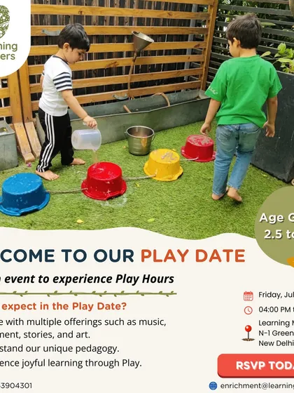 You're invited to our Play Date, an open event to experience our Play Hours after-school program. Engage with music, stories, and art, and understand our unique pedagogy.