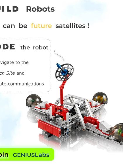 This project is a model of a future satellite. Students learn to build the rover and code it to navigate to a launch site and activate communications, simulating a real-world space mission.