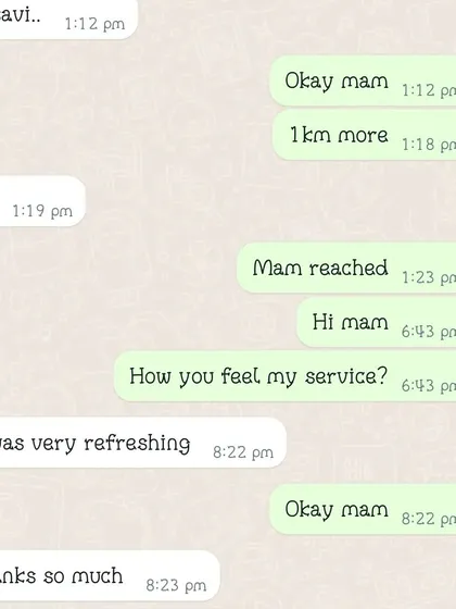 I always check in with my clients after a treatment to ask for their feedback. It makes me happy to know they feel refreshed and satisfied with the service.