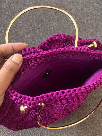 Busy Needles by Utpala Viswanath - Custom Crochet Fashion & Accessories Signature Rose Bags photo 18