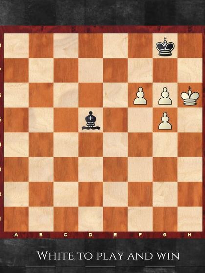 A classic endgame study. It's White to play and win. This puzzle requires precise pawn and king movements.