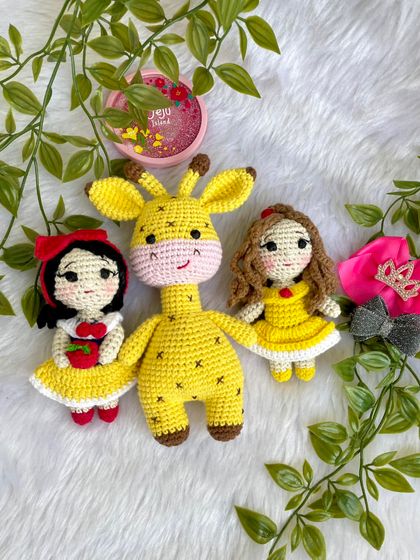 A beautiful set of Disney princesses, featuring Snow White and Belle. I love making these classic characters, with Snow White holding her apple and Belle in her iconic yellow dress.