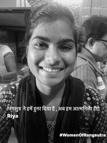 "Rangsutra has given us a skill, now we are self-reliant," says Riya, a young artisan who is part of the next generation carrying our craft forward.