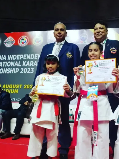 Champions start young. We are incredibly proud of our junior girls showcasing their medals at the All India Independence International Karate Championship.