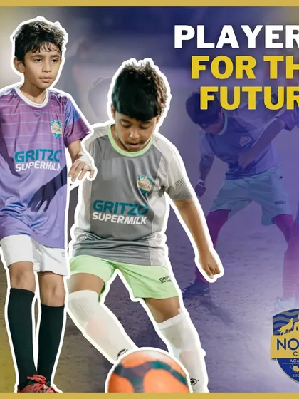 We are committed to creating the players of tomorrow. This graphic represents our focus on nurturing young talent for a future in professional football.