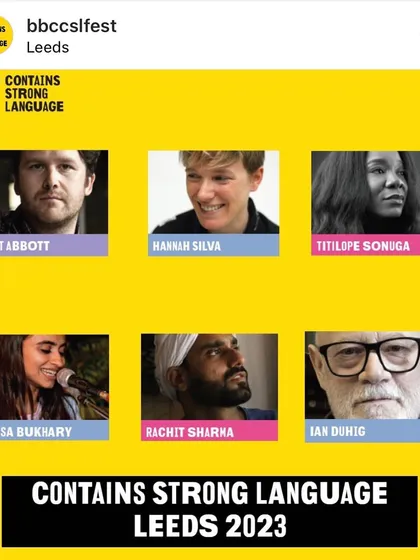 An announcement of my performance at the BBC Contains Strong Language festival in Leeds. Being featured on international platforms like the BBC affirms the quality and reach of my work in the global poetry community.