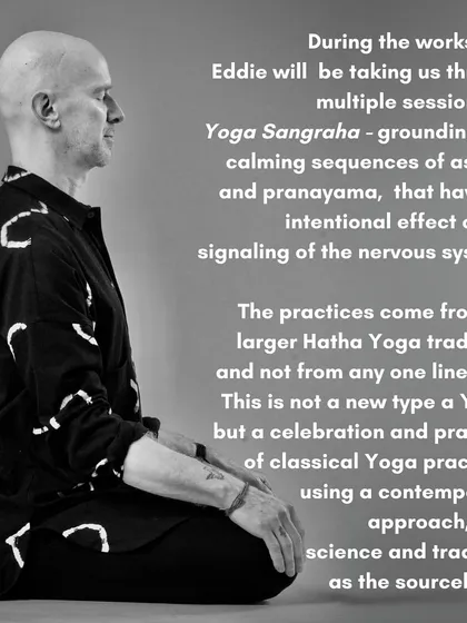 Explaining the grounding and calming sequences taught in the workshop. The focus is on the intentional effect of the practice on the nervous system.