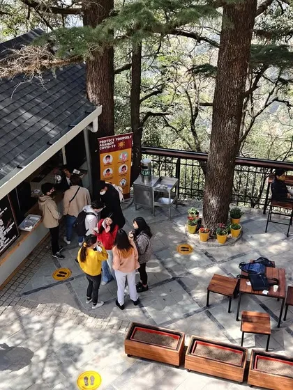 This lively hub at Woodstock School is a testament to placemaking. We transformed an ordinary corner under the deodars into the school's social nerve center, a space co-created with the community that now feels like it has always belonged.