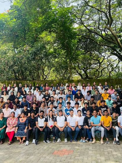 A wider shot of the students and faculty at Yenapoya Institute who participated in our International Fitness Day event. It was a fantastic day dedicated to celebrating health and wellness within the college community.