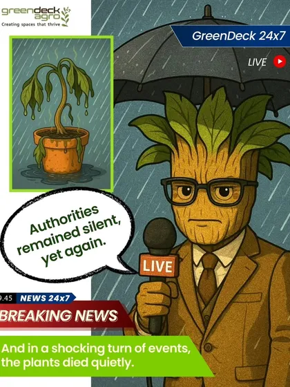 Don't let your plants become a sad news story. Overwatering during the monsoon is a common problem that we can help prevent with proper drainage and care.