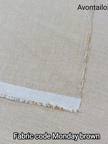 This is a 'Monday brown' Susi Izaar fabric. It is a soft, easy-to-iron cotton that is very comfortable to wear, especially in warmer weather.