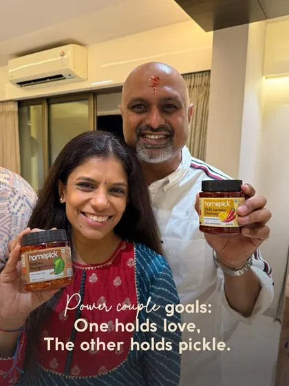 Power couple goals: one holds love, the other holds the pickle. It's a joy to see our products being shared by couples and families.