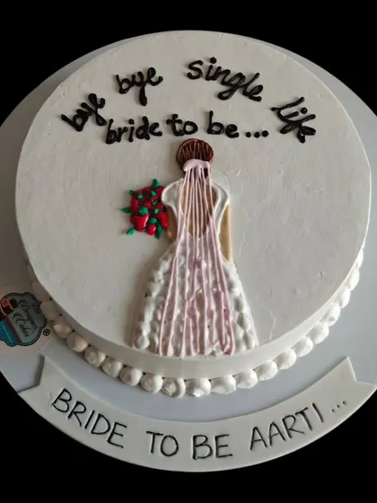 A "Bye Bye Single Life" cake for a bride-to-be. This is a fun cake for a bachelorette party or bridal shower, celebrating the transition to a new chapter.