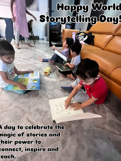 Happy World Storytelling Day. We celebrate the power of stories to connect us, whether it's through reading a book together or creating art inspired by a favorite tale.