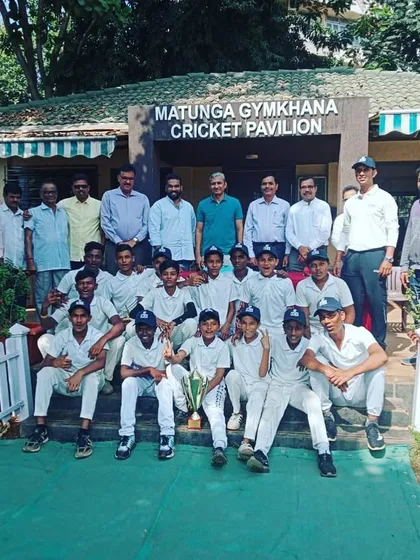 A proud moment for the Kherwadi BMC school team, which practices at SCA, after winning the BMC Inter-school championship.