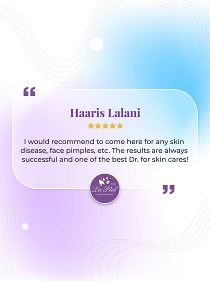 "The results are always successful." We are so thankful for this wonderful review. Your trust in our ability to treat skin diseases and face pimples inspires our team every day.