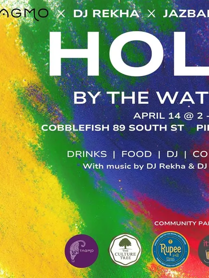 The poster for "Holi by the Water," an event I co-hosted. I partner with local businesses and community groups to produce vibrant cultural celebrations like this annual festival of colors.
