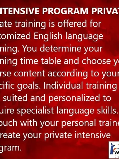 Your learning journey should fit your specific needs. I offer intensive private programs where we can customize the course content and schedule to focus on your personal goals, whether it is for a specific job or to pass an exam.
