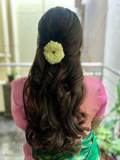 Bhavya Achar - Bridal & Occasion Styling Romantic Open & Half-Up Styles photo 61