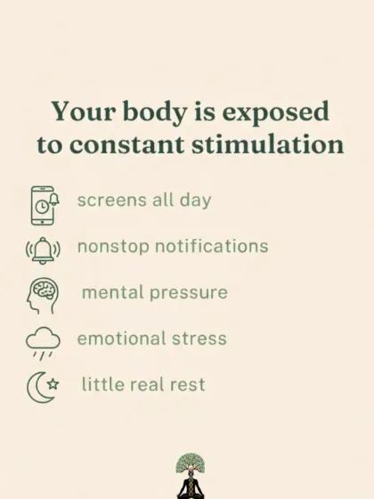 Our modern life exposes us to constant stimulation from screens, notifications, and stress. This overload is a primary cause of many health issues I see in my clinic.