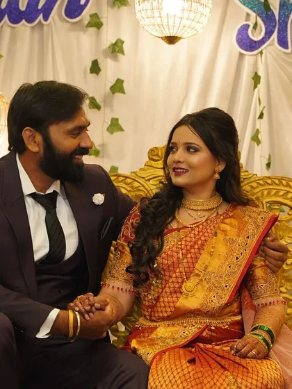 Another sweet, candid shot of the couple.