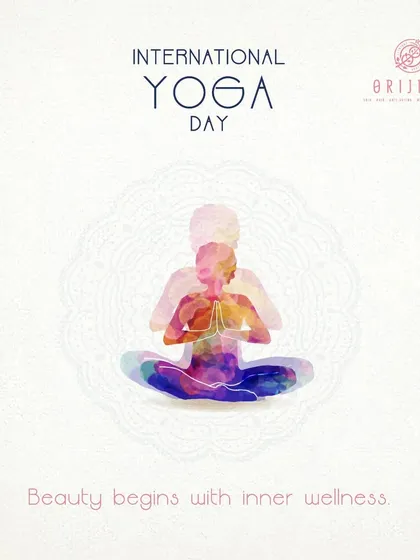 On International Yoga Day, we celebrate the connection between inner wellness and outer beauty. Let's embrace our inner calm for holistic beauty and peace.
